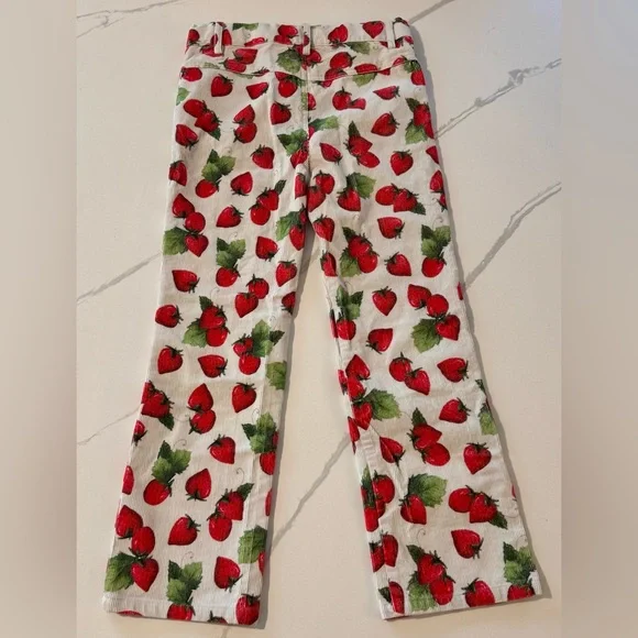 EUC! Kip & Co Girls Strawberry Corduroy Pants – Cute Retro Cottagecore, sz 8 🍓 - Picture 6 of 9